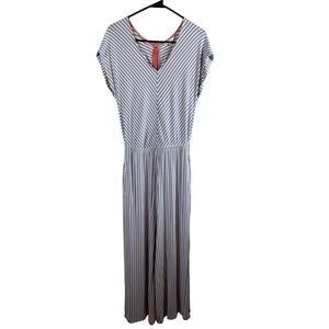 Matilda Jane Striped Jumpsuit Casual Pockets Comfy Summer Women Size‎ XS